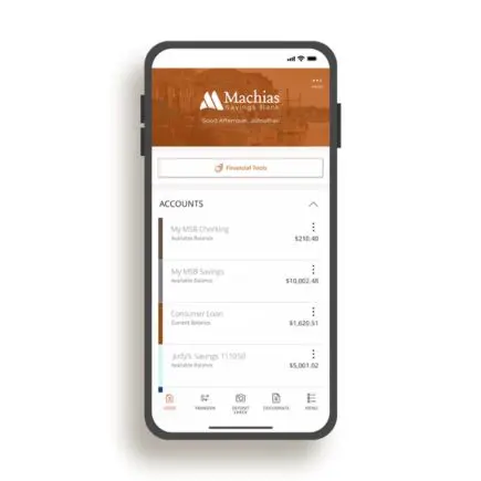 msb mobile app accounts homepage